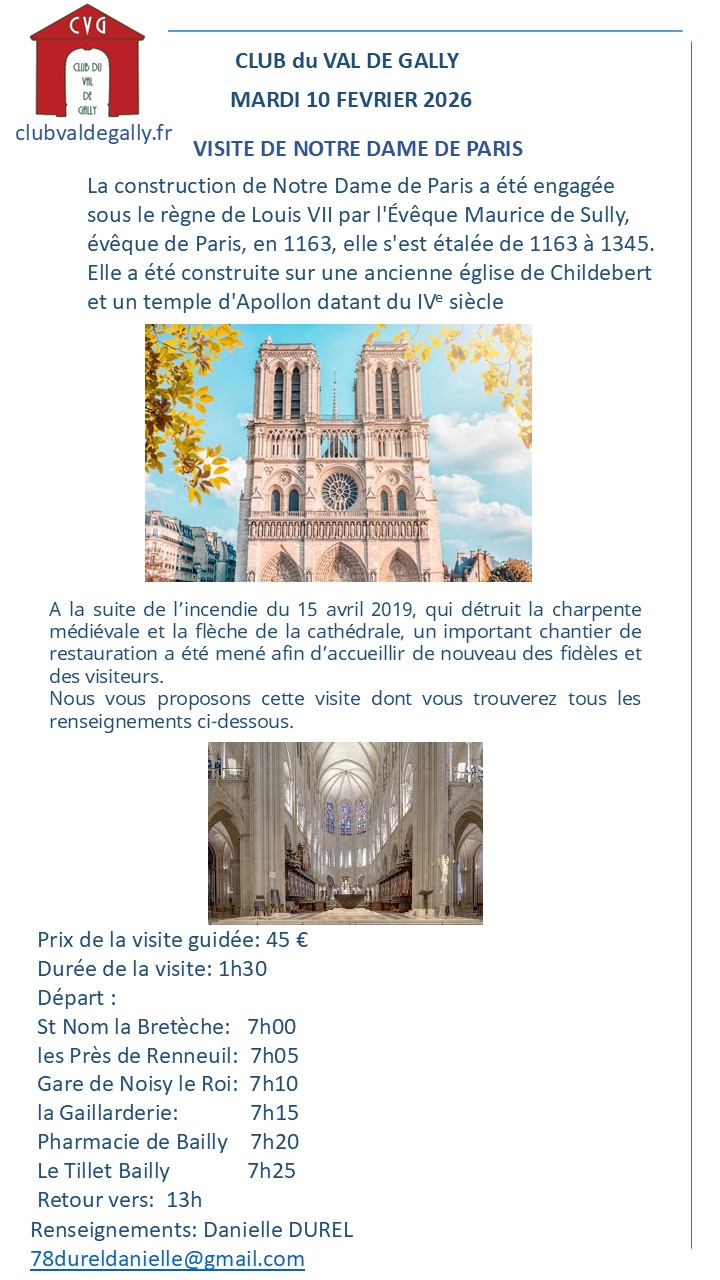 visite de NOTRE DAME DE PARIS