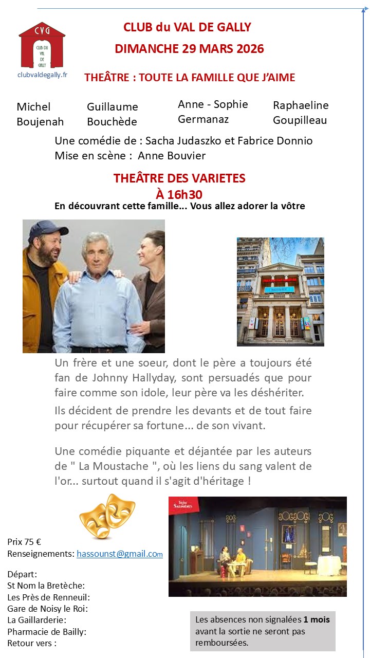 THEATRE "TOUTE LA FAMILLE QUE J'AIME