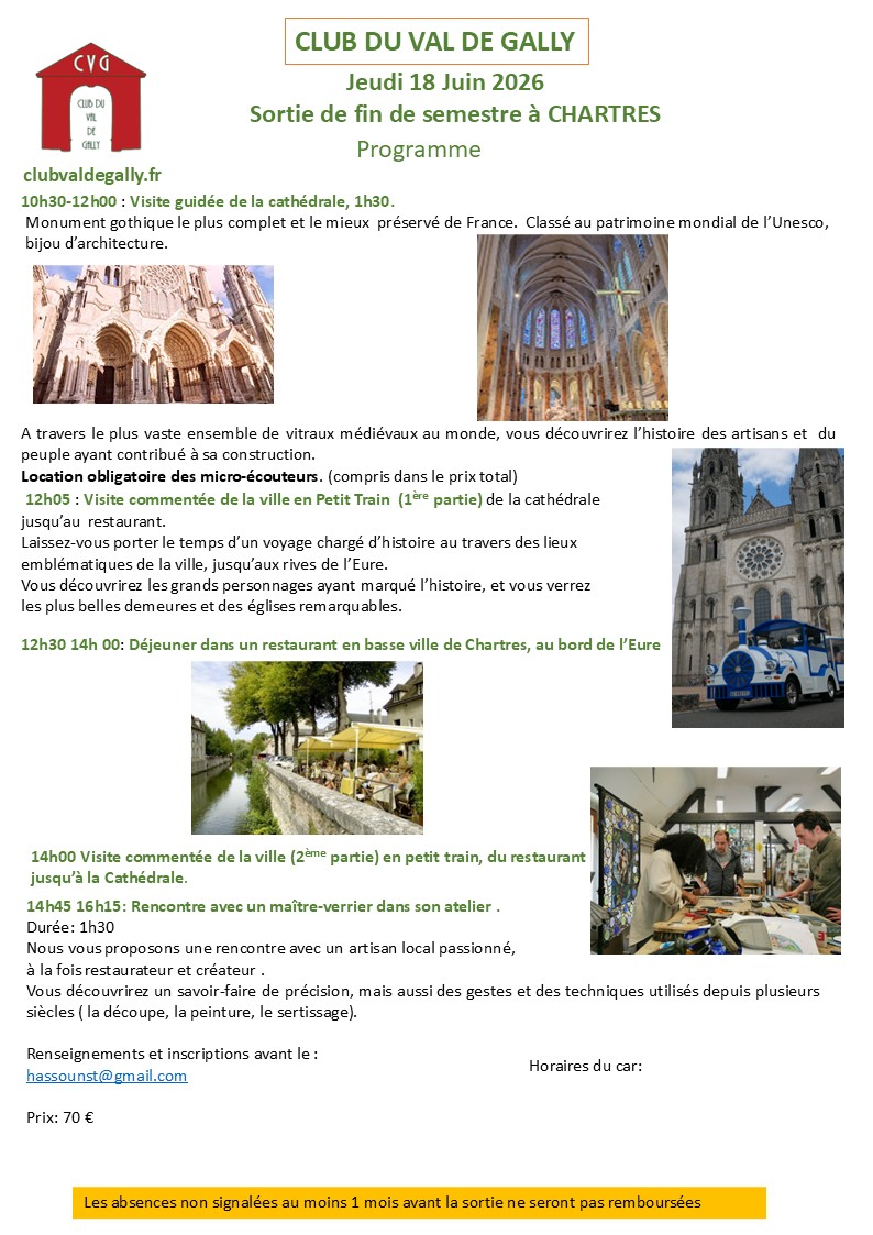 SORTIE A CHARTRES