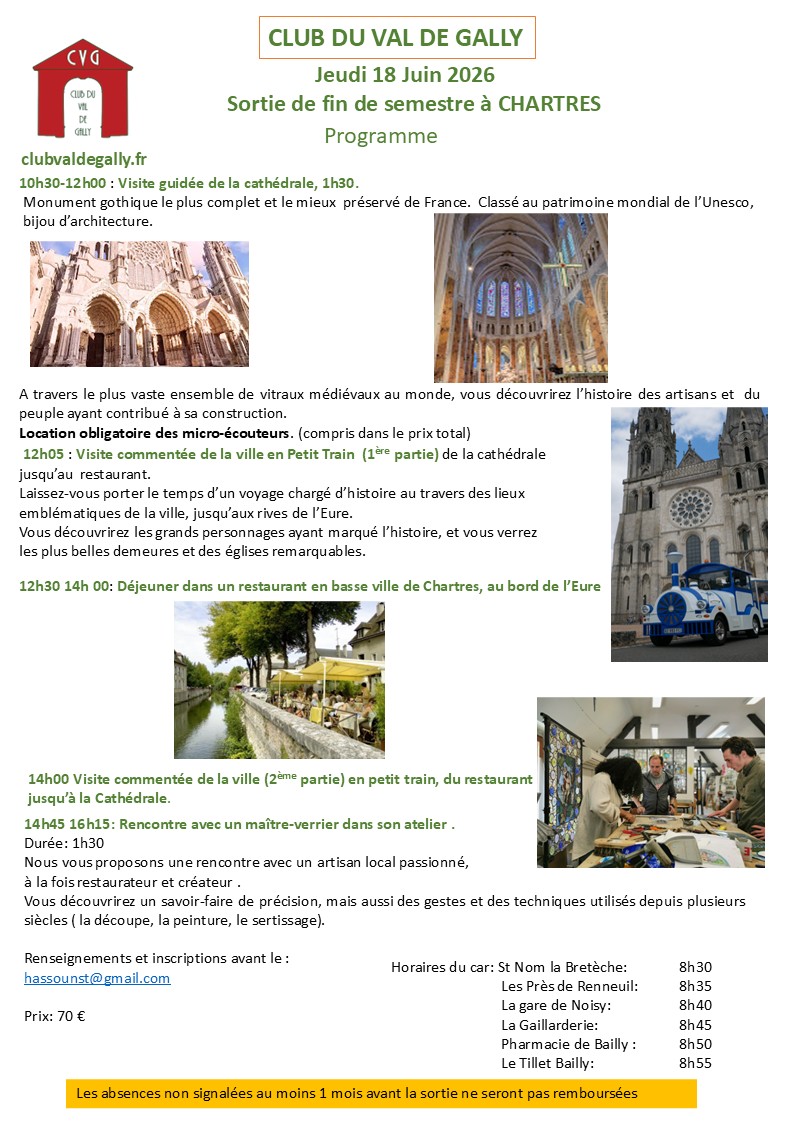 SORTIE A CHARTRES