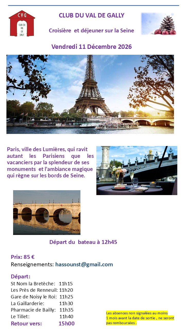 CROISIERE SUR LA SEINE