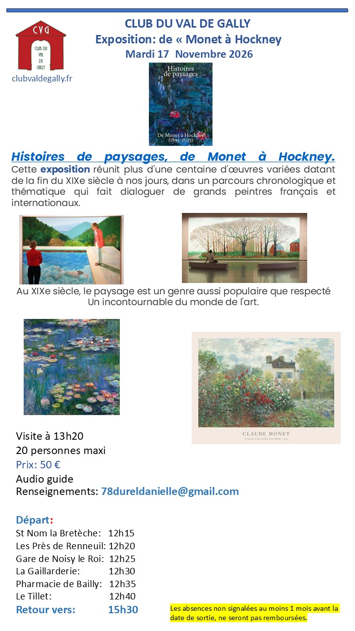 EXPOSITION  de MONET à HOCKNEY